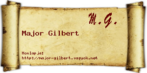 Major Gilbert névjegykártya