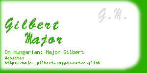 gilbert major business card